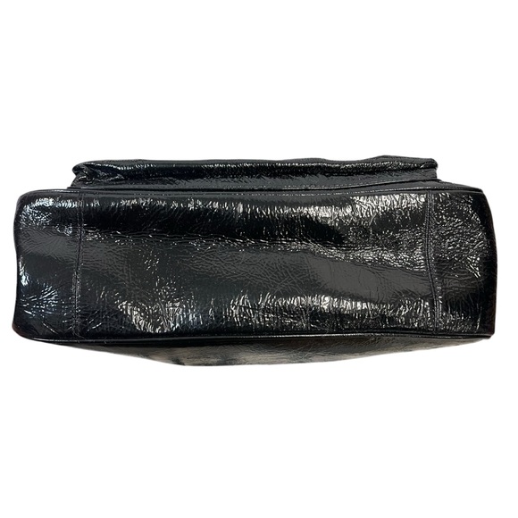 RARE COACH POPPY GALAXY TWEED TOTE PATENT LEATHER TRIM PUSHLOCK 2 TAGS & CHARM - Picture 7 of 15